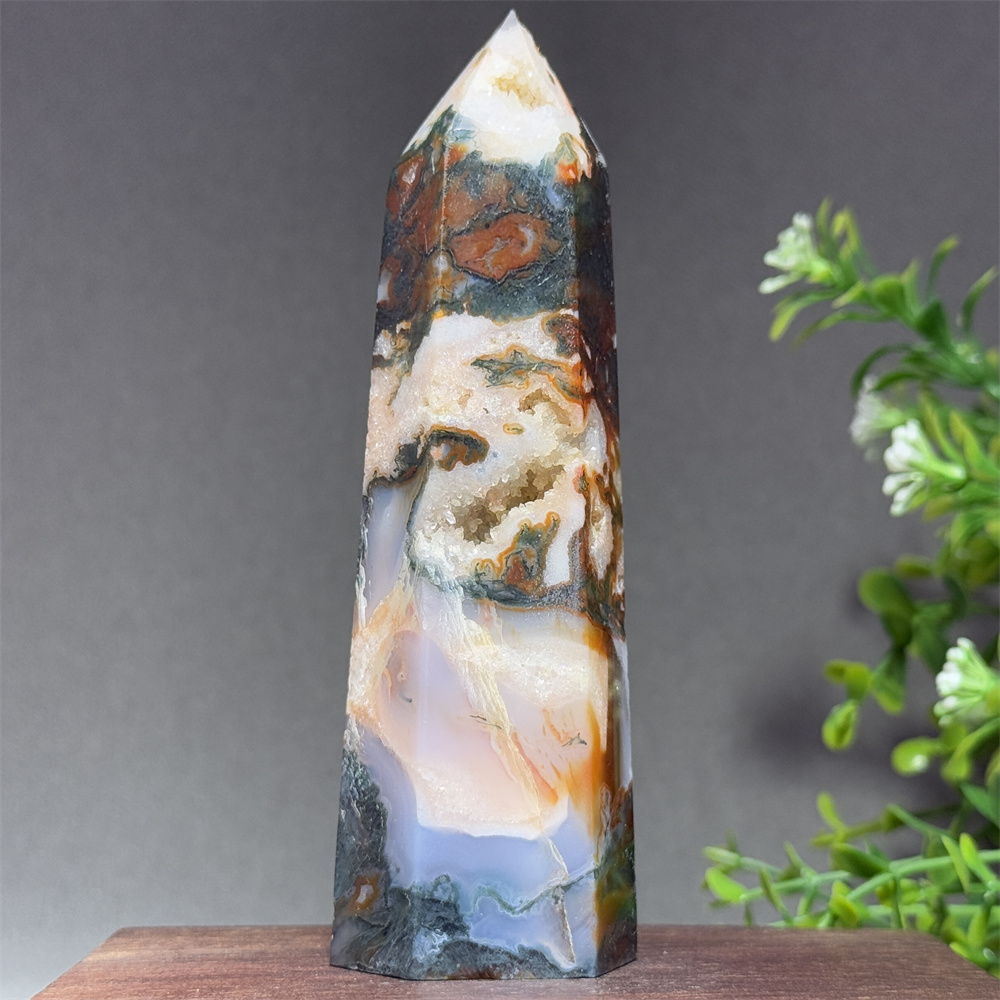 Renewable Energy Infrastructure - Natural Gems Aquatic Moss Obelisk Minerals