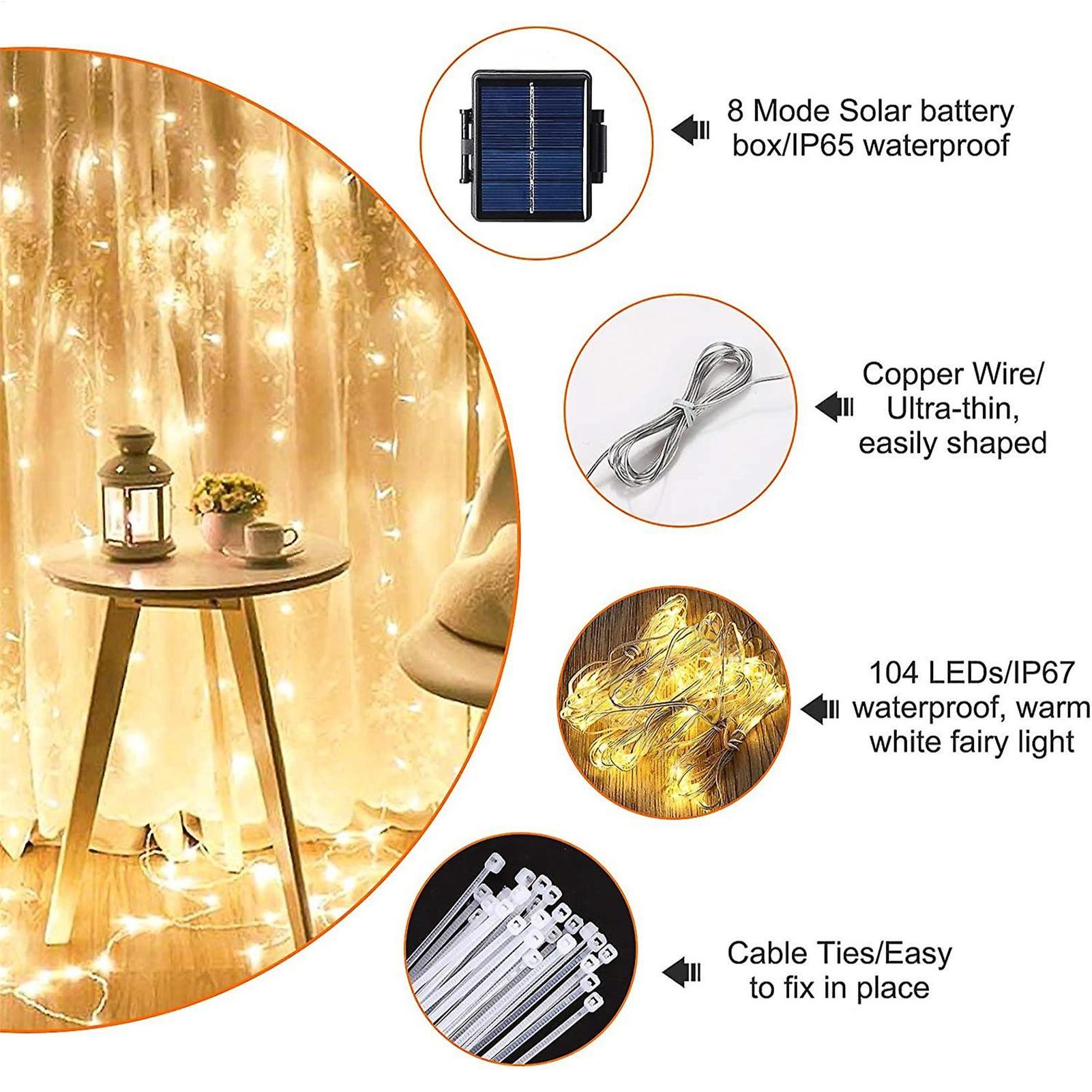 Solar Street Light Led - Solar Umbrella String Light 104 LED
