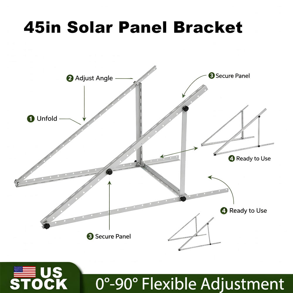 45in Solar Panel Ground Mounti - Solar Panel Tilt Mount 评论和价格