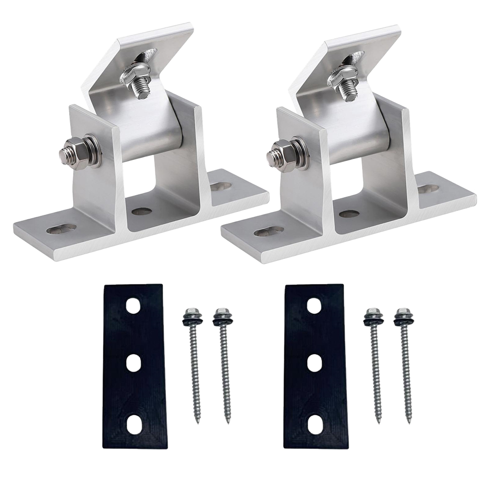 2 Pcs Aluminum Solar Panel Bra - Solar Panel Tilt Mount 评论和价格