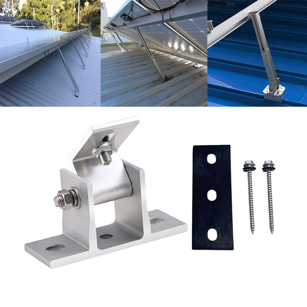 2 Pcs Aluminum Solar Panel Bra - Solar Panel Tilt Mount 评论和价格