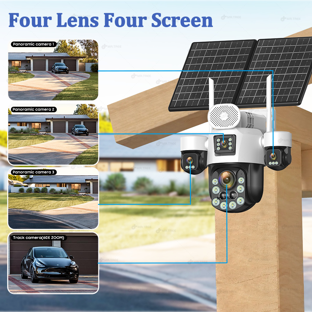 AOV Four Lens Outdoor Surveill - Solar Panel Tilt Mount 评论和价格