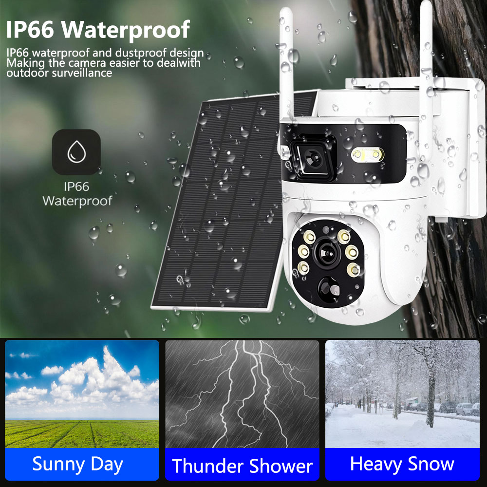 8MP 4K 4G SIM Card PTZ IP Came - Solar Panel Tilt Mount 评论和价格