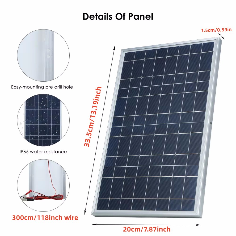 35W Solar Panel Kit Complete 1 - Renewable Energy Generation 评论和价格