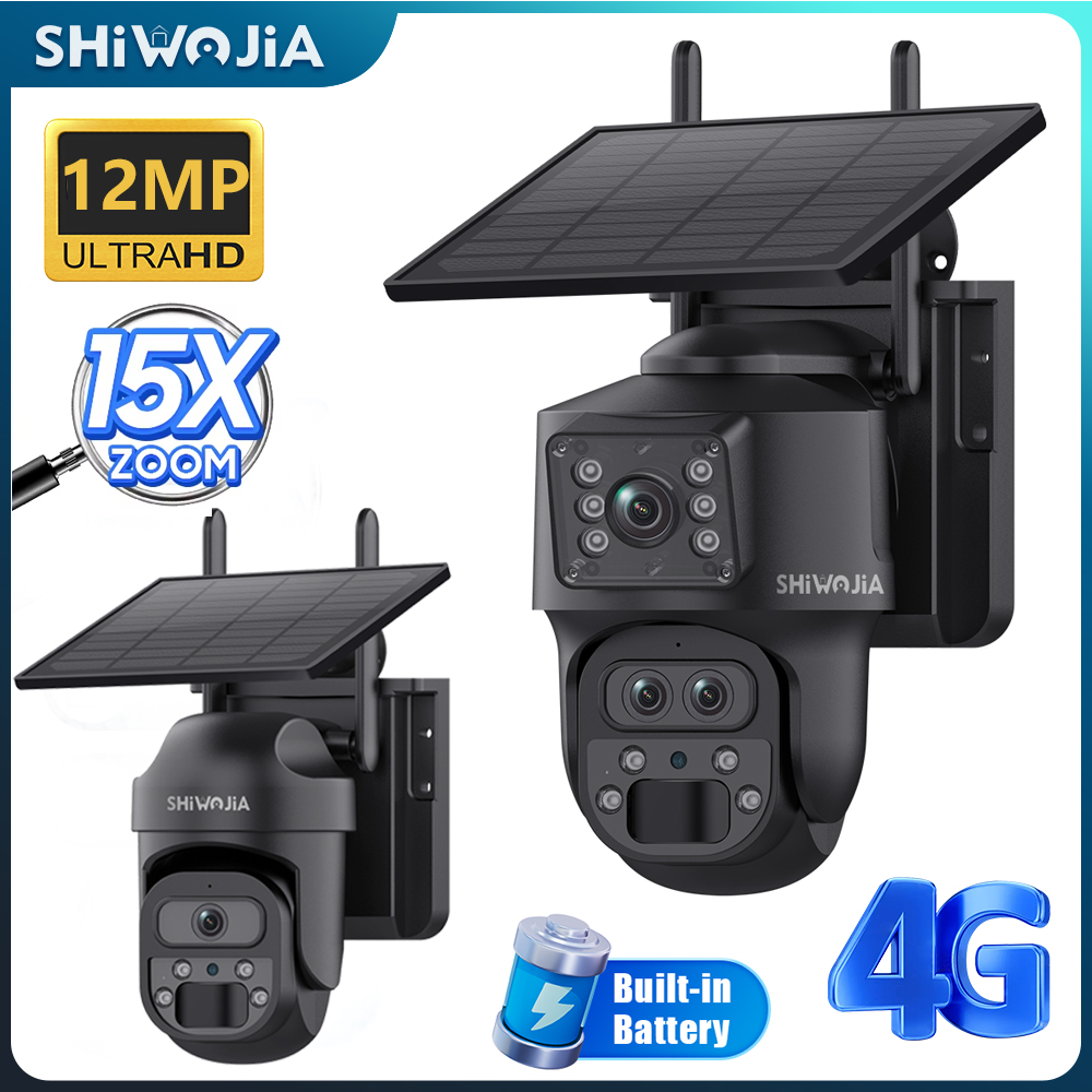 SHIWOJIA 15X ZOOM Solar Camera - Solar Panel Tilt Mount 评论和价格
