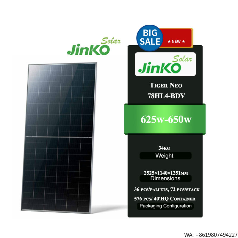 Jinko Tiger Neo 78HL4-BDV 625- - Jinko Solar Panel N-Type 评论和价格